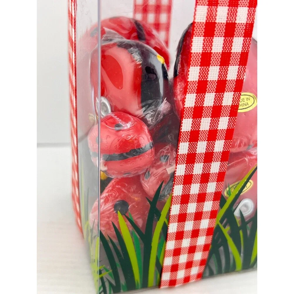 Crate & Barrel Ladybugs Floating Candles 16pc Set Picnic Party Decor Summer Red